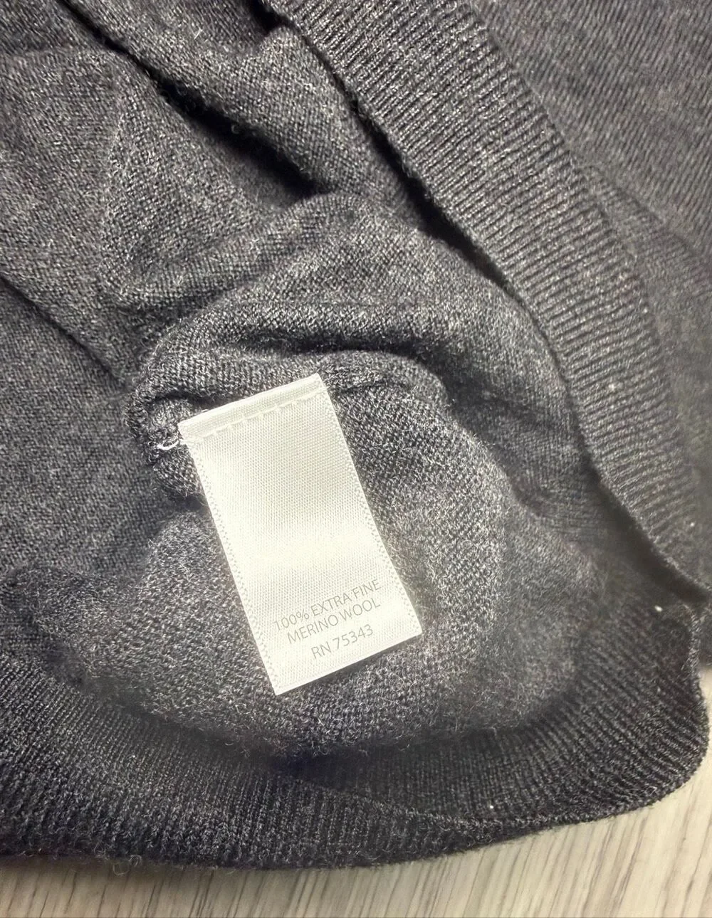 Davis & Squire Extra Fine Merino Wool Gray Pullover Sweater Men's Size xl